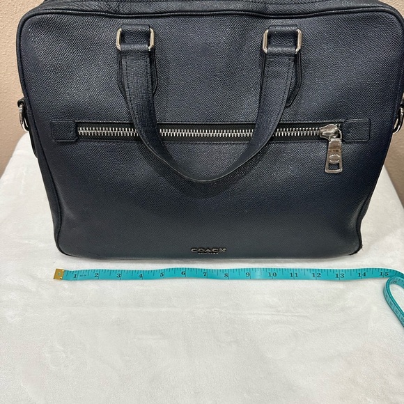 Coach Dark Navy Leather Briefcase - Picture 10 of 15